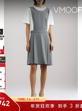 【折扣】SANDY LIANG 早春女褶裥迷你连衣裙