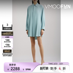 迷你长袖 式 连衣裙 春夏女绉纱衬衫 AMI