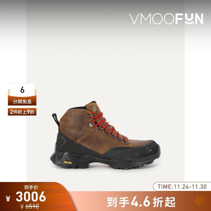 【折扣】ROA 男士冬季拼色羊皮革高帮运动休闲鞋