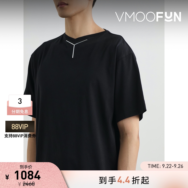 【折扣】Y/PROJECT春夏男童宽松带缀饰棉质平纹布T恤