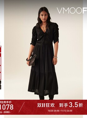 【D11秋冬新品】ba&sh 女士经典气质黑色连身裙bash