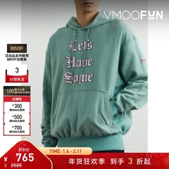 【折扣】ICECREAM 早春男薄荷绿印花棉质连帽卫衣