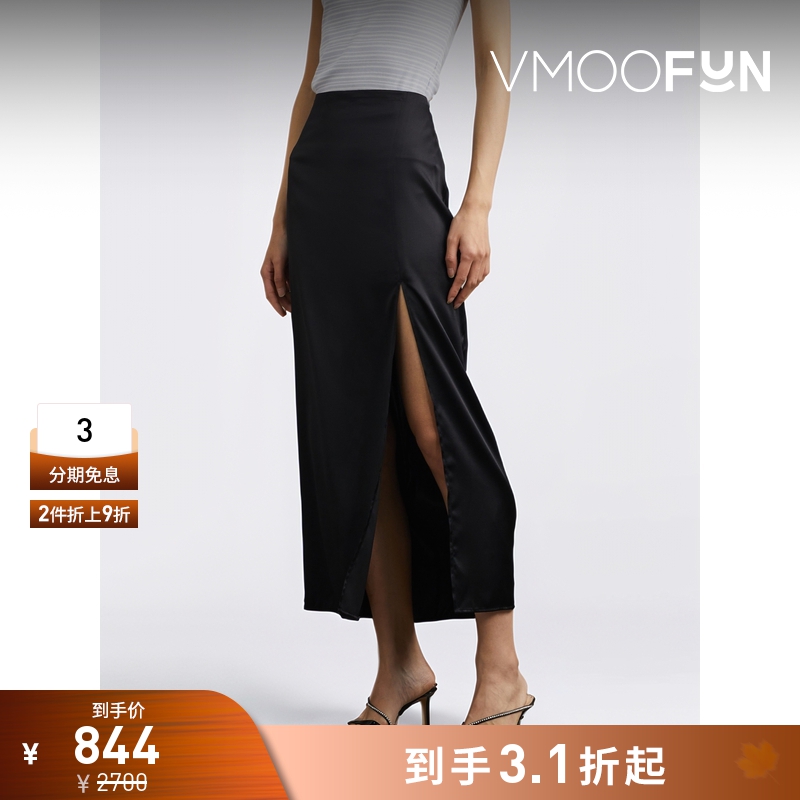 【折扣】FILIPPA K女士真丝混纺缎布中长半身裙