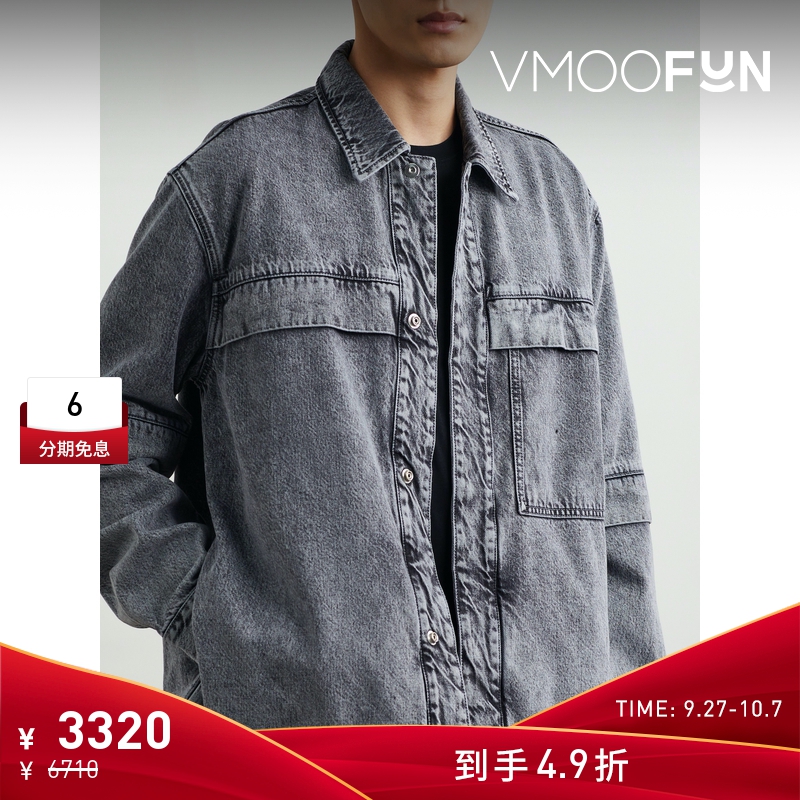 【折扣】OAMC 早春男宽松贴花牛仔衬衫式夹克