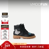 SOPHIA 折扣 WEBSTER女童黑色皮革踝靴