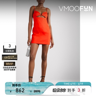 GAUGE81春夏女亚麻混纺连衣裙吊带裙