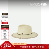 女带缀饰海岛度假费多拉草帽 Michel 折扣 Maison