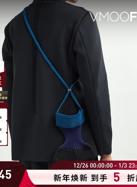 【折扣】CFCL女士拼色罗纹针织单肩包