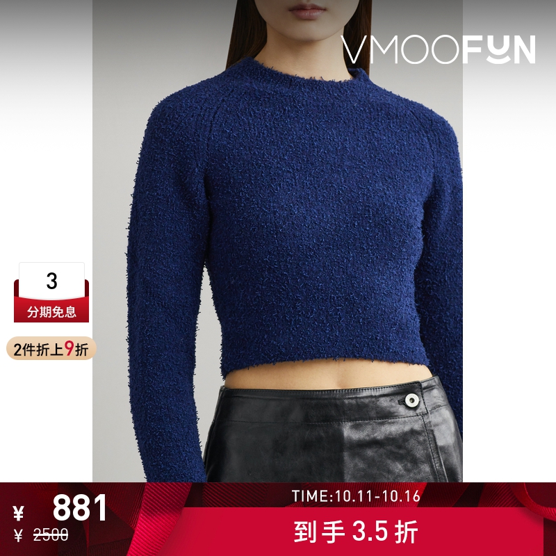 【折扣】Alix NYC 冬女羊毛针织半高领短款修身上衣