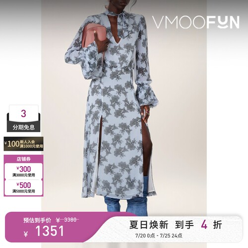 ROTATE Birger Christensen 春女花卉印花连衣裙