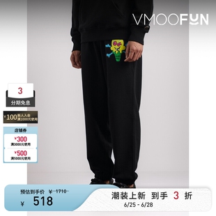 ICECREAM 女锥形刺绣印花棉质平纹布运动裤