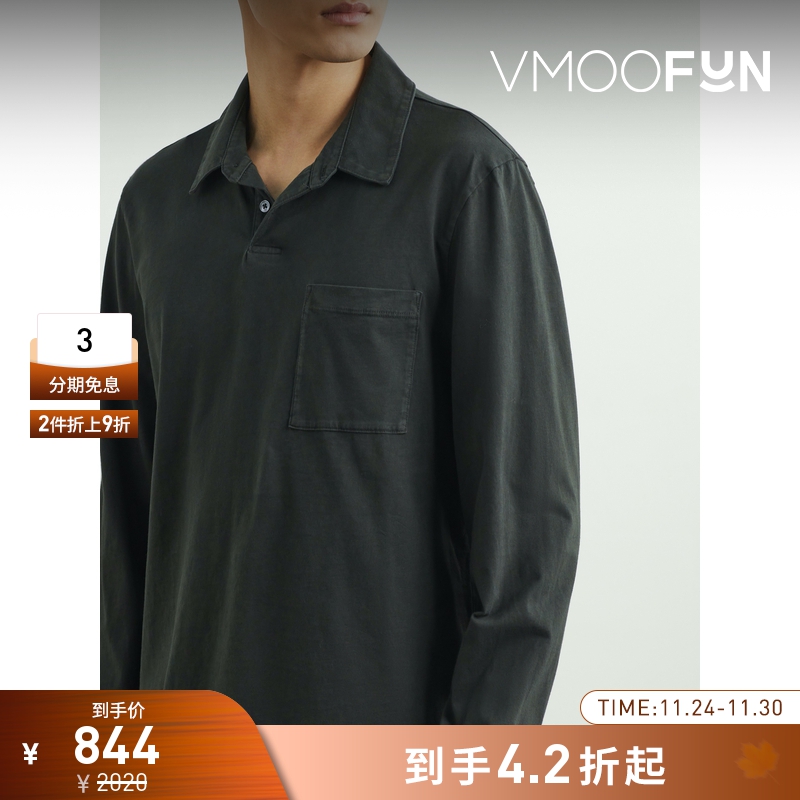 【折扣】JAMES PERSE男士棉质平纹布长袖POLO衫