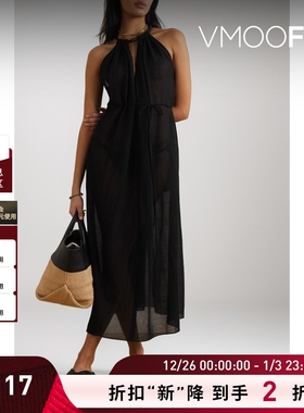 【折扣】Three Graces London女挂脖小黑裙连衣裙礼服裙