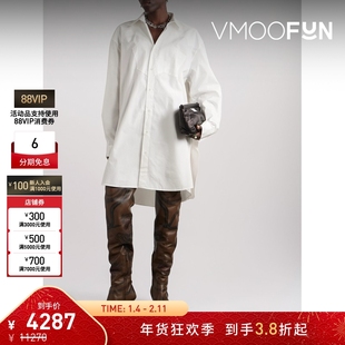 【折扣】Maison Margiela/马吉拉 女棉质衬衫式连衣裙小白裙