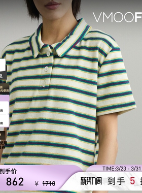 HOWLIN'春夏女士棉质混纺毛巾布polo衫