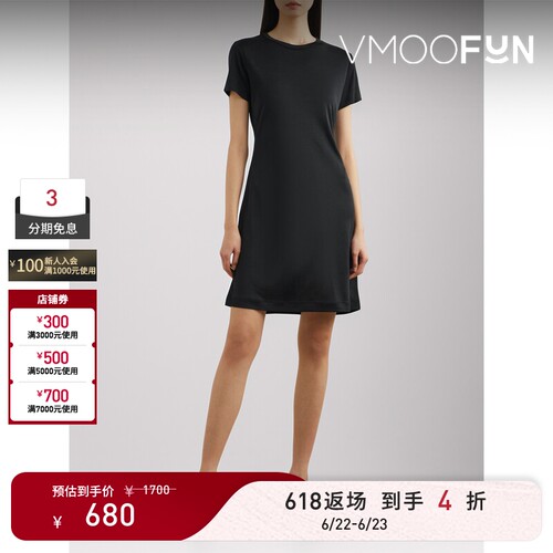 【618返场】FILIPPA K春夏女士弹力平纹布迷你连衣裙