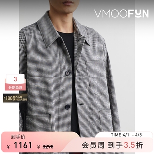 末折扣 YMC 男秋冬宽松格纹棉质混纺夹克 季