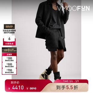 【38焕新周】Rick Owens 男直筒绵羊毛卡其布工装短裤休闲裤