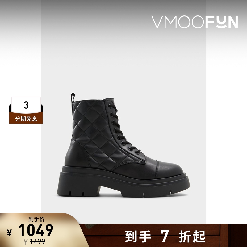 ALDO女士中筒格纹马丁靴