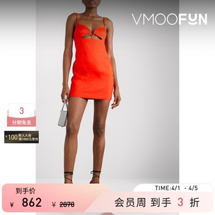 GAUGE81春夏女亚麻混纺连衣裙吊带裙