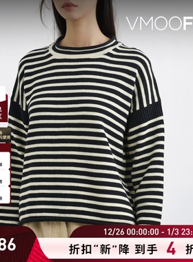 【折扣】Alex Mill 秋冬女条纹棉质毛衣