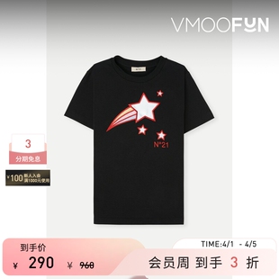 N°21 女童刺绣棉质平纹布宽松休闲T恤 夏季