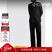 男褶裥羊毛混纺直筒裤 Simons 折扣 Raf