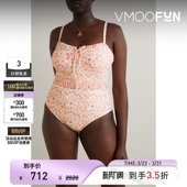 PEONY 春夏女花卉印花弹力连体泳衣