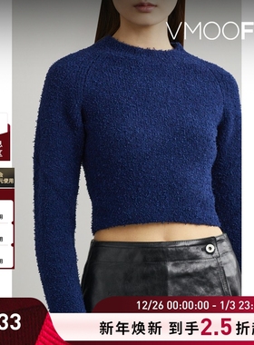 【折扣】Alix NYC 冬女羊毛针织半高领短款修身上衣