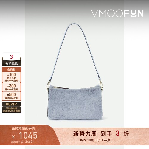 【礼物】MANU Atelier 女人造皮草皮革手提包