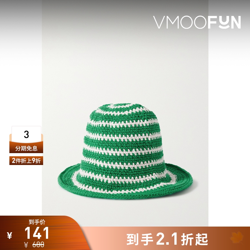 【折扣】Faithfull The Brand 女条纹钩编渔夫帽