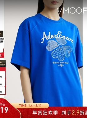 【折扣】Ader Error女士品牌标志刺绣棉质混纺T恤