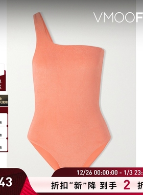 【折扣】JADE SWIM 女单肩弹力毛巾布连体泳衣