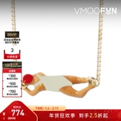 ALIITA 折扣 女9K金珐琅卡通造型项链