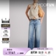 女士古着酷感低腰阔腿牛仔裤 Done