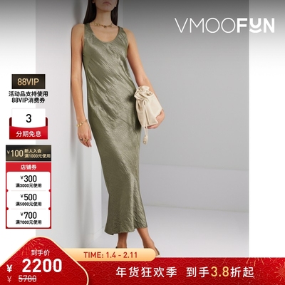 【折扣】LAUREN MANOOGIAN女士褶皱缎布超长连衣裙