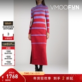 女条纹金属感针织连衣裙 Rabanne 折扣 Paco