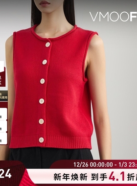 【折扣】Alex Mill 秋冬女红色棉质针织马甲