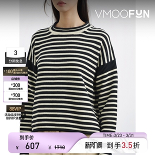 Mill Alex 末折扣 秋冬女条纹棉质毛衣 季