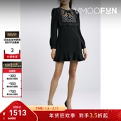 带缀饰蕾丝边饰绢网绉纱迷你连衣裙 Portrait 折扣 Self