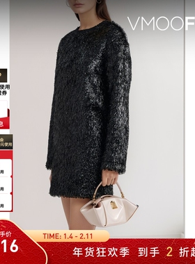 【折扣】RtA 女士休闲金属感针织迷你连衣裙