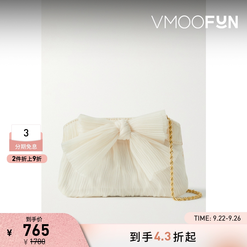 【折扣】Loeffler Randall 女蝴蝶结细褶手拿包
