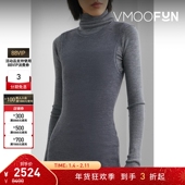 R13 折扣 女秋冬罗纹针织羊毛高领上衣打底衫