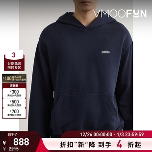 男士 032C 宽松品牌标志印花棉质平纹布帽衫 折扣再降