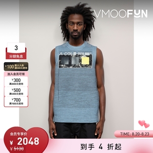 WALL COLD 折扣 男印花贴花羊毛混纺背心