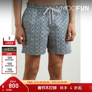 【折扣】Frescobol Carioca 男直筒印花泳裤