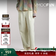 【折扣】YMC 夏季女褶裥棉质直筒裤休闲裤