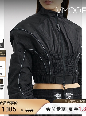 【限时秒杀】WINDOWSEN秋冬女缩褶软壳面料短款外套