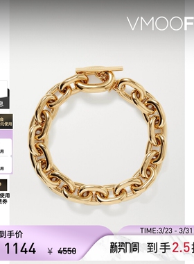 【礼物】Paco  Rabanne 秋女金色粗链项链