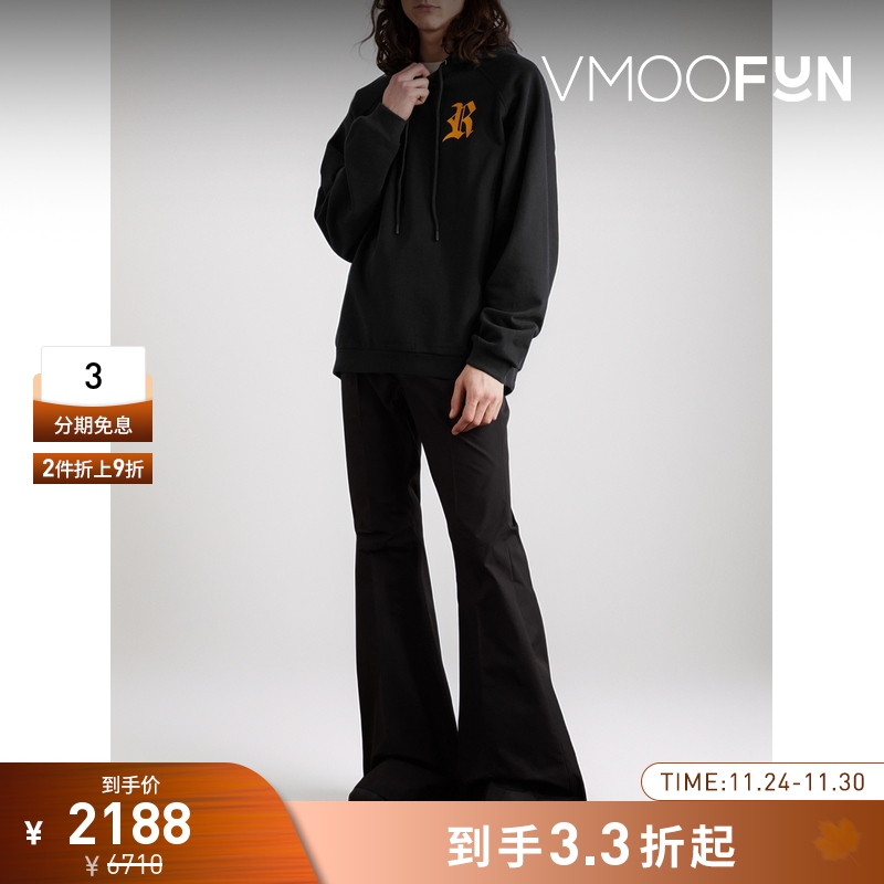 【折扣】Raf Simons 早春男大廓形刺绣棉质连帽卫衣